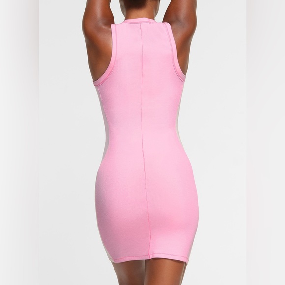 SKIMS COTTON RIB TANK PINK DRESS SIZE S & L - Picture 4 of 6
